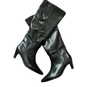 UNIVERSAL THREAD Kendra Kitten Heel Tall Dress Boots Black 7